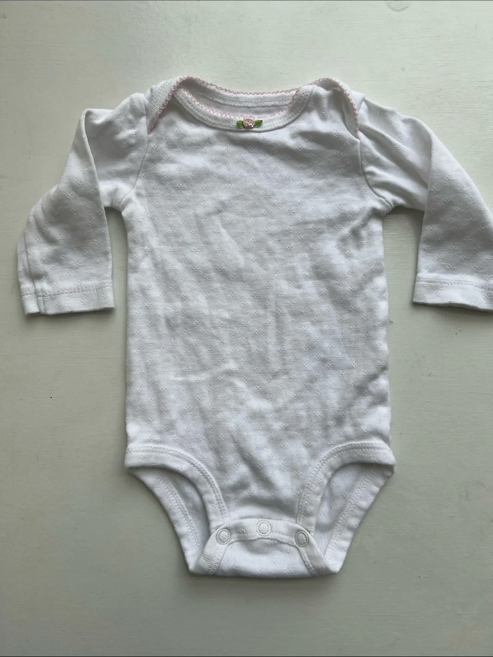 3-Pack Long Sleeve Baby Bodysuits - White, Teal, Pink